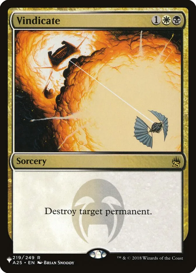 2020 The List Vindicate rare #A25-219 rare card image