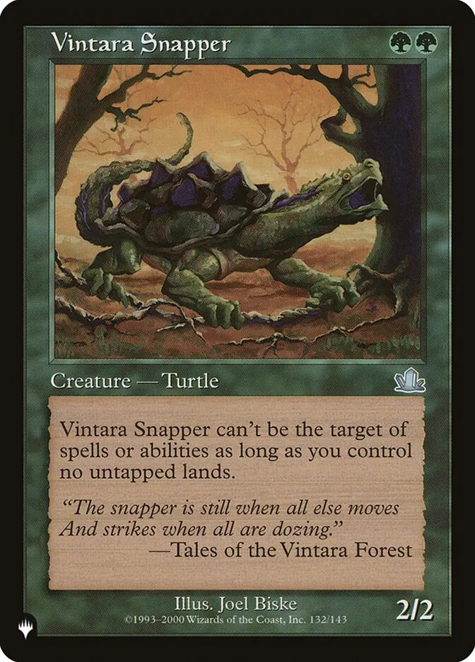 2020 The List Vintara Snapper #PCY-132 uncommon card image