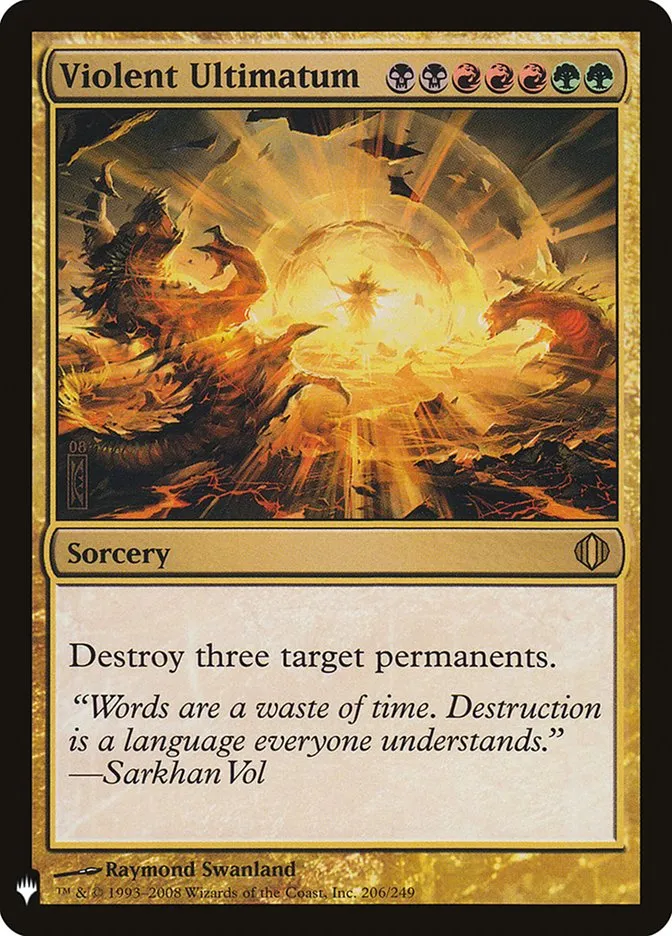 2020 The List Violent Ultimatum #ALA-206 rare card image