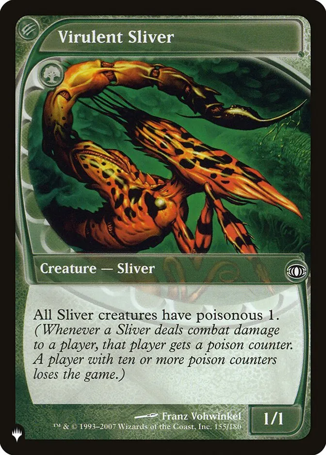 2020 The List Virulent Sliver #FUT-155 common card image