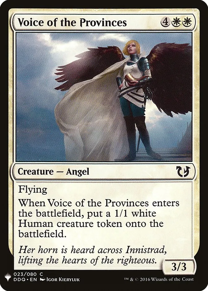 2020 The List Voice of the Provinces #DDQ-23 common card image