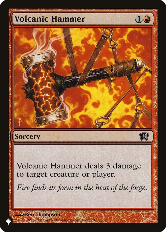 2020 The List Volcanic Hammer common #8ED-231 common card image