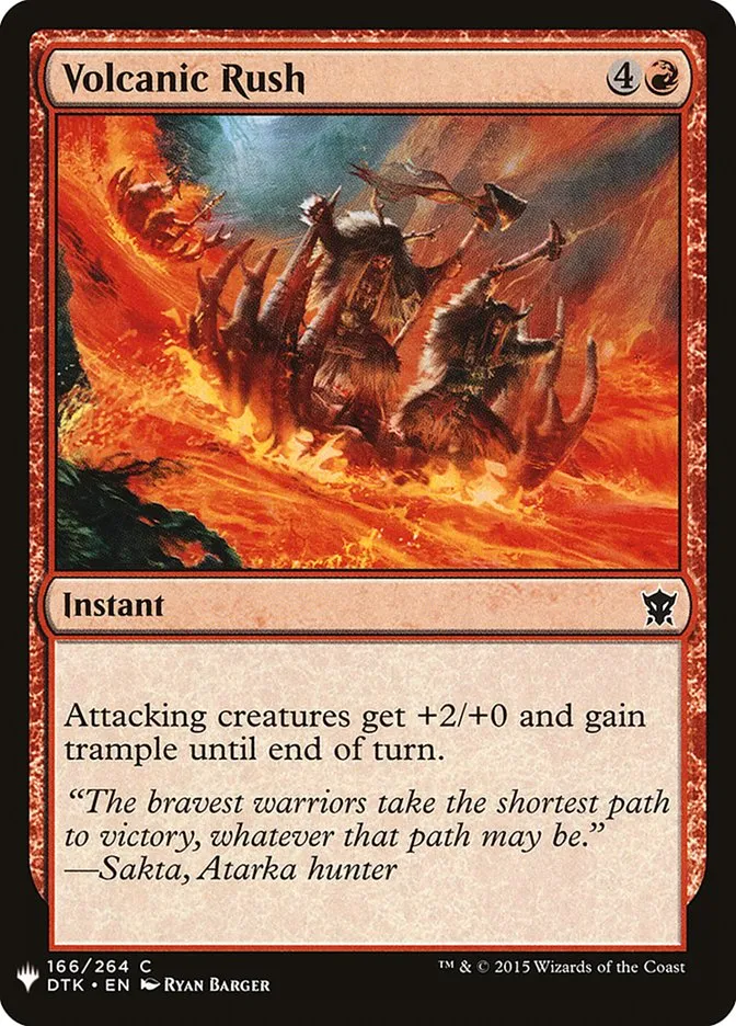 2020 The List Volcanic Rush common #DTK-166 common card image