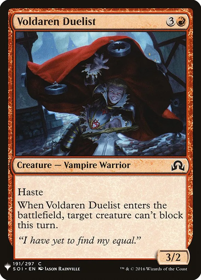 2020 The List Voldaren Duelist #SOI-191 common card image