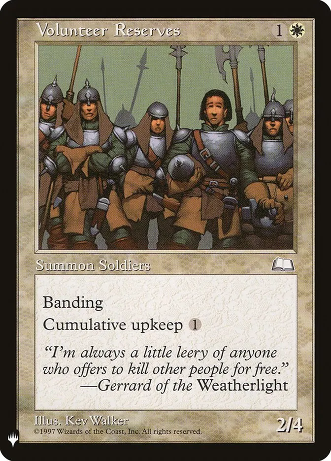 2020 The List Volunteer Reserves #WTH-29 uncommon card image