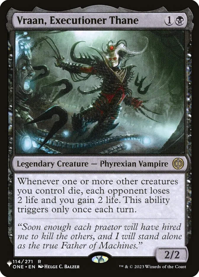 2020 The List Vraan, Executioner Thane #ONE-114 rare card image