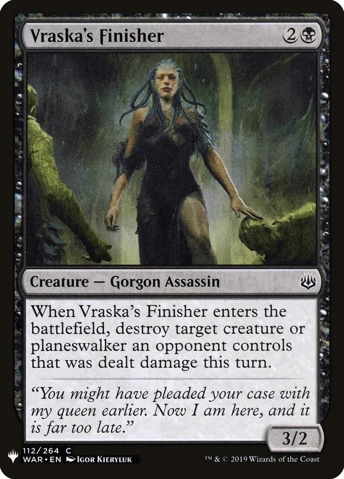 2020 The List Vraska's Finisher #WAR-112 common card image