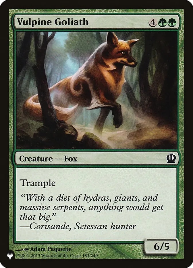 2020 The List Vulpine Goliath common #THS-183 common card image