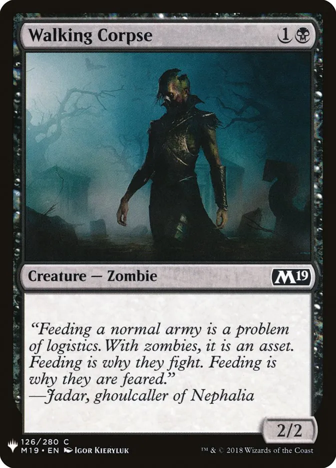 2020 The List Walking Corpse common #M19-126 common card image