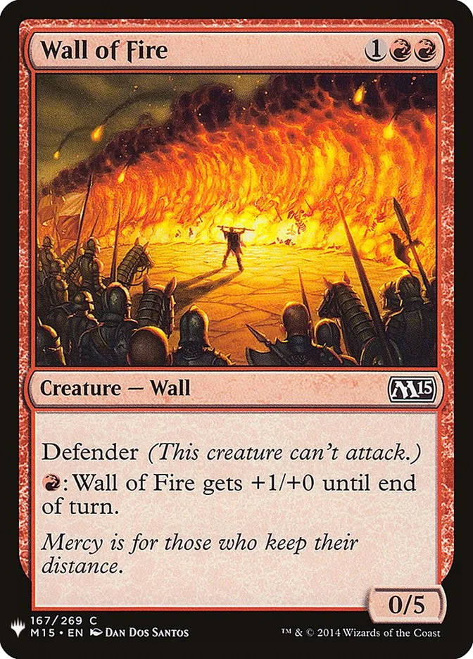2020 The List Wall of Fire #M15-167 common card image