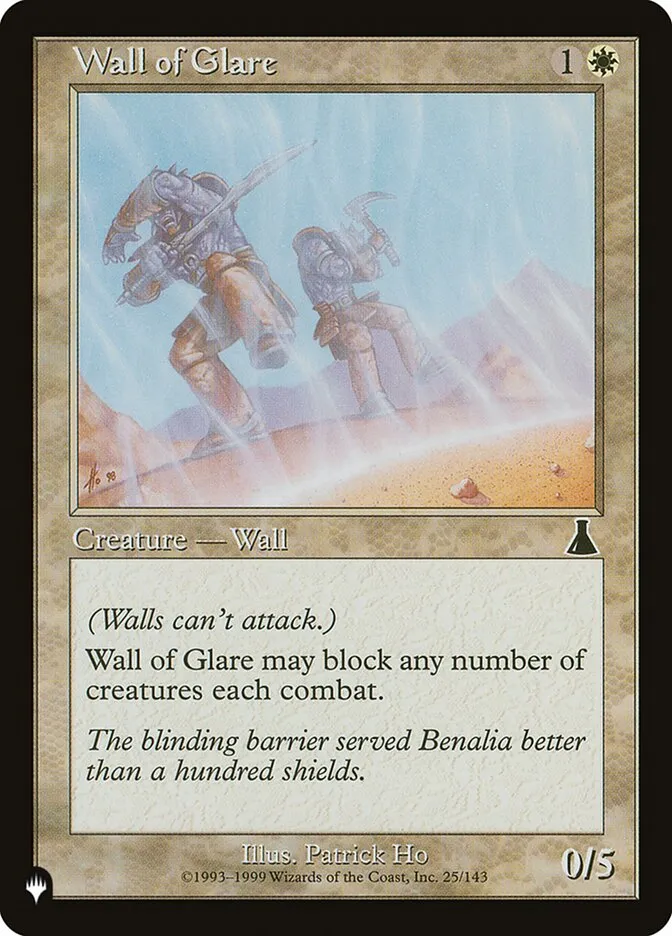 2020 The List Wall of Glare #UDS-25 common card image