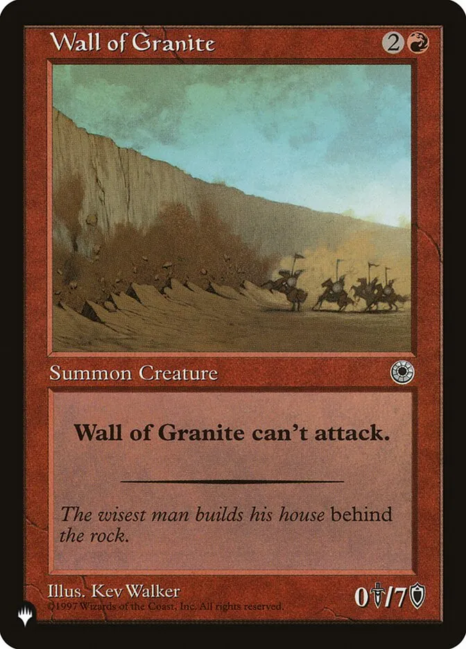 2020 The List Wall of Granite #POR-155 uncommon card image