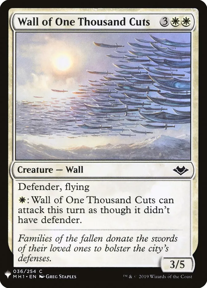 2020 The List Wall of One Thousand Cuts #MH1-36 common card image