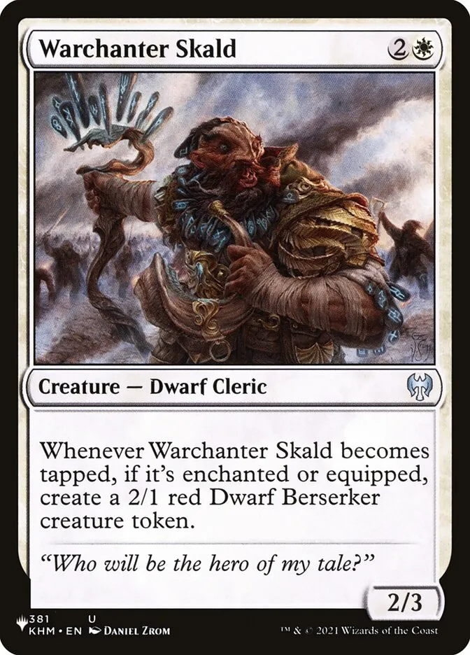 2020 The List Warchanter Skald #KHM-381 uncommon card image