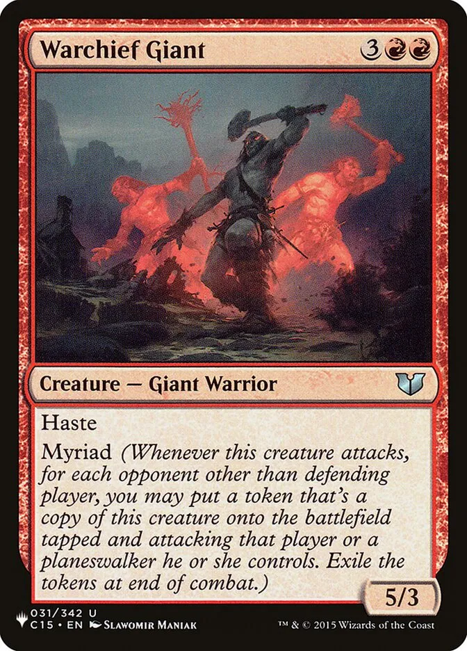 2020 The List Warchief Giant #C15-31 uncommon card image