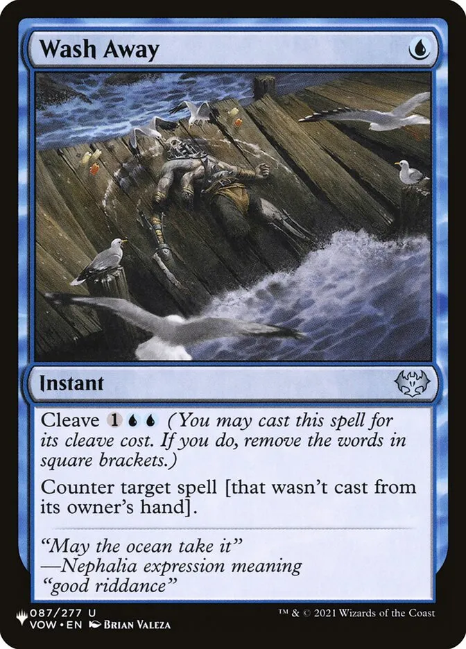 2020 The List Wash Away #VOW-87 uncommon card image