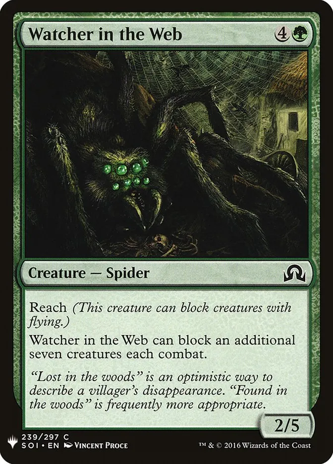 2020 The List Watcher in the Web common #SOI-239 common card image