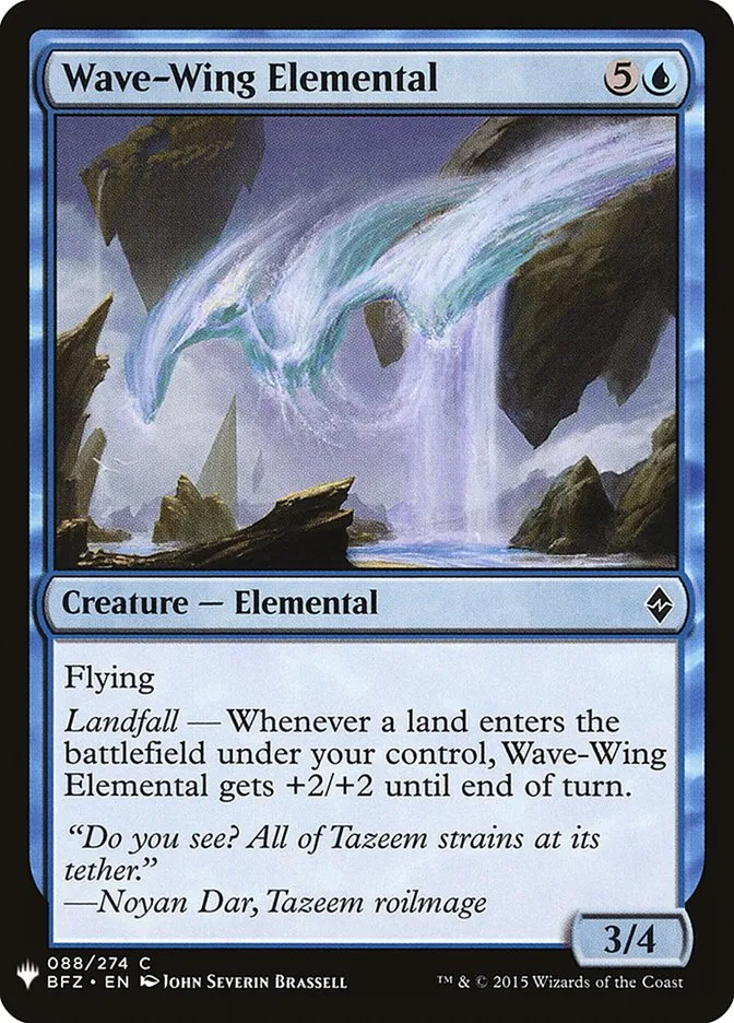 2020 The List Wave-Wing Elemental common #BFZ-88 common card image