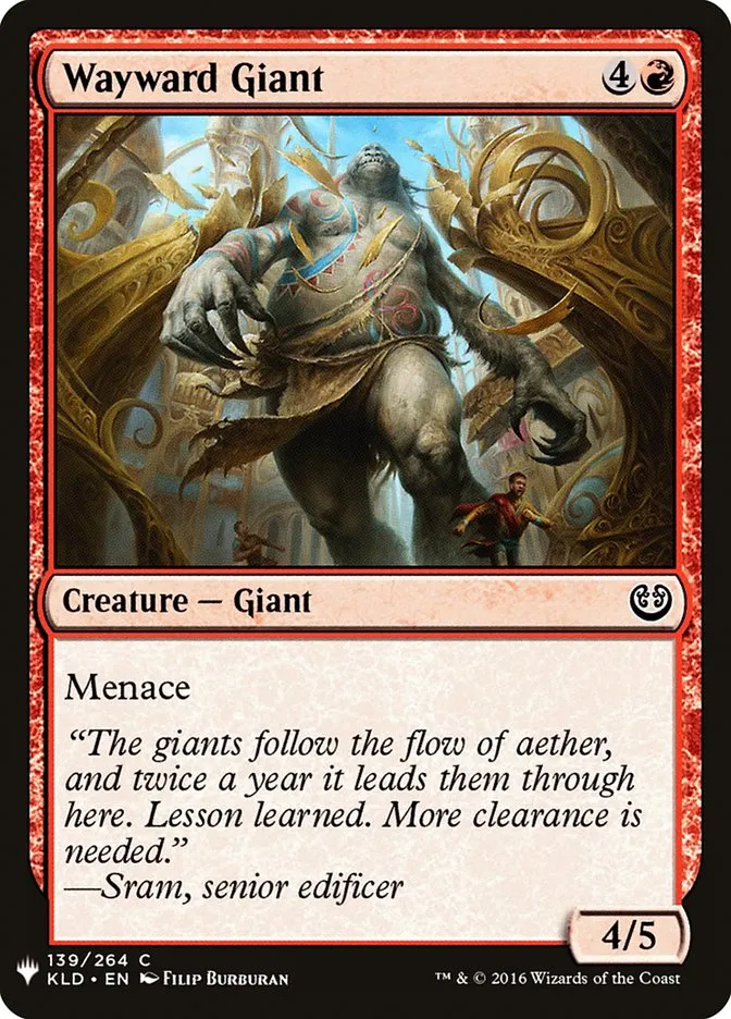 2020 The List Wayward Giant #KLD-139 common card image