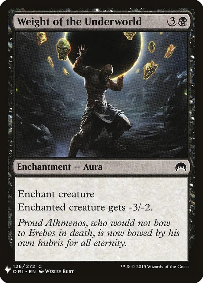 2020 The List Weight of the Underworld #ORI-126 common card image