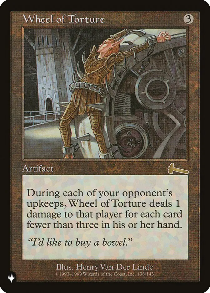 2020 The List Wheel of Torture #ULG-138 rare card image