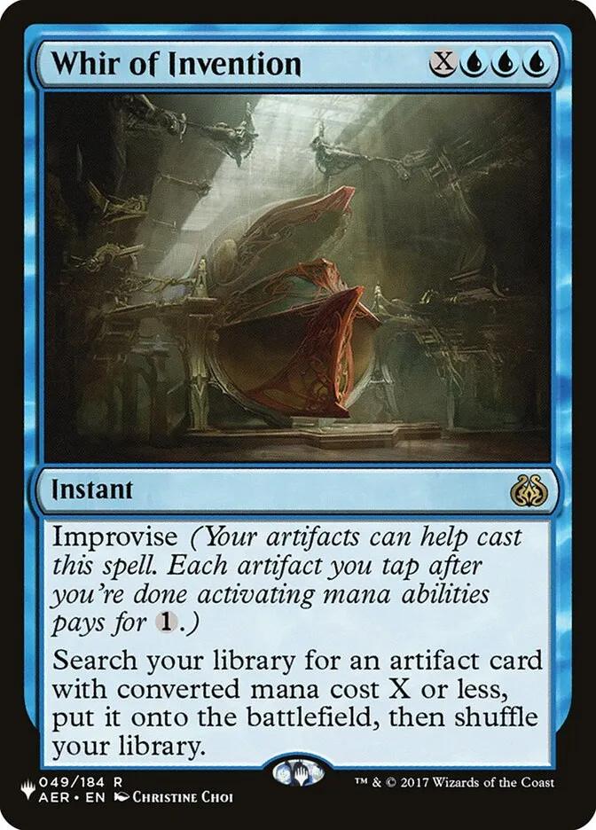 2020 The List Whir of Invention #AER-49 rare card image