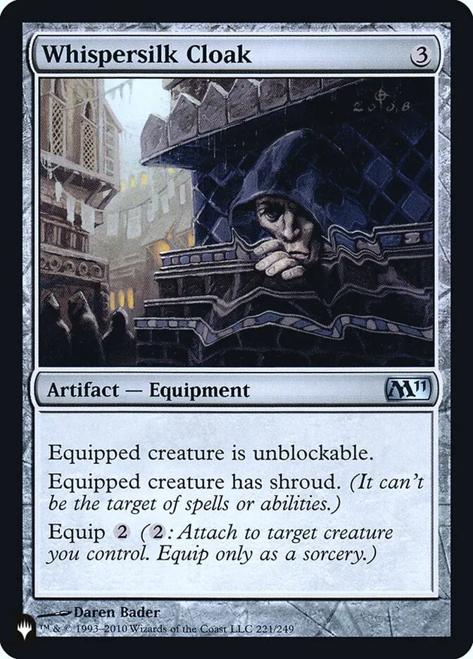 2020 The List Whispersilk Cloak #M11-221 uncommon card image