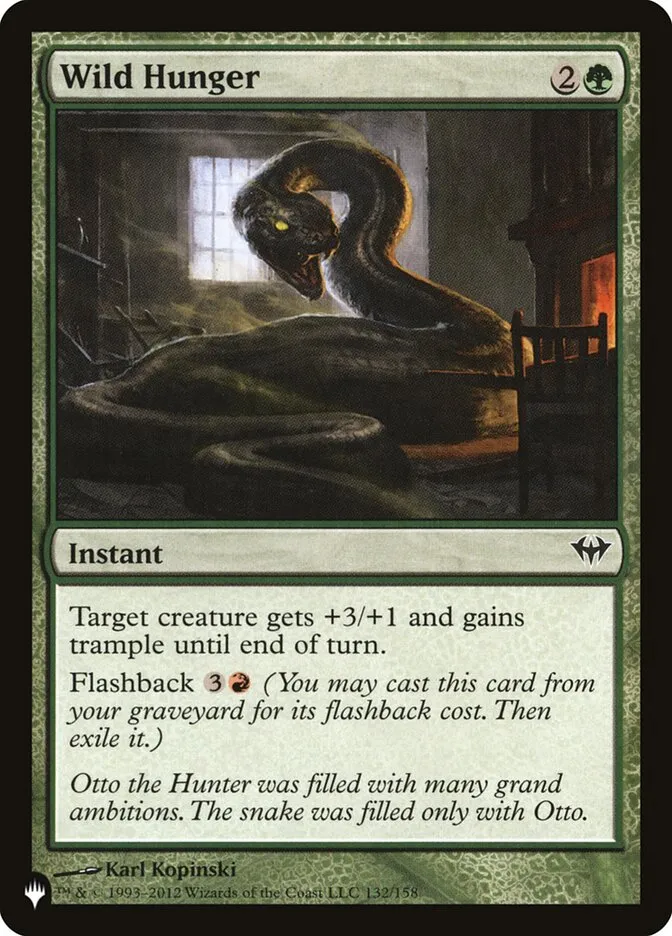 2020 The List Wild Hunger #DKA-132 common card image