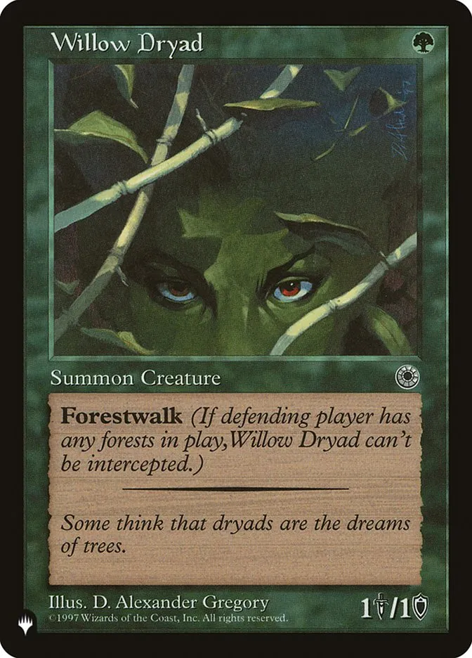 2020 The List Willow Dryad #POR-193 common card image