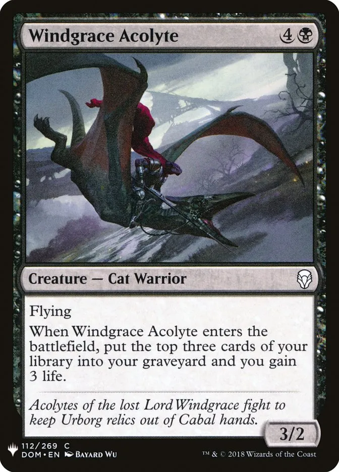 2020 The List Windgrace Acolyte common #DOM-112 common card image