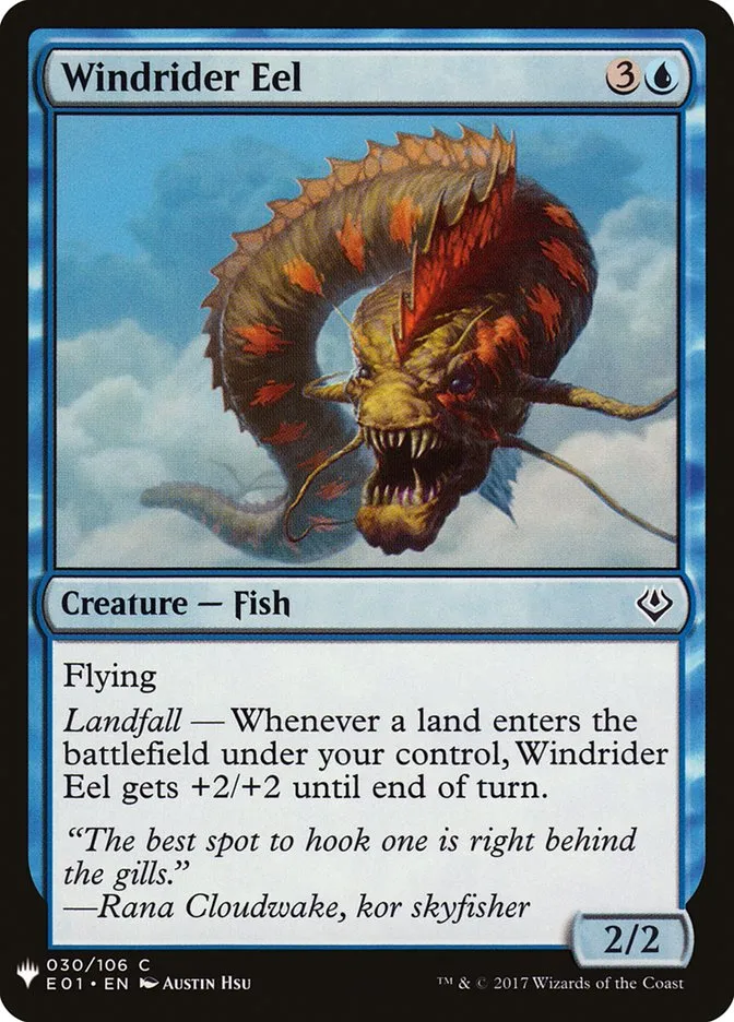 2020 The List Windrider Eel common #E01-30 common card image