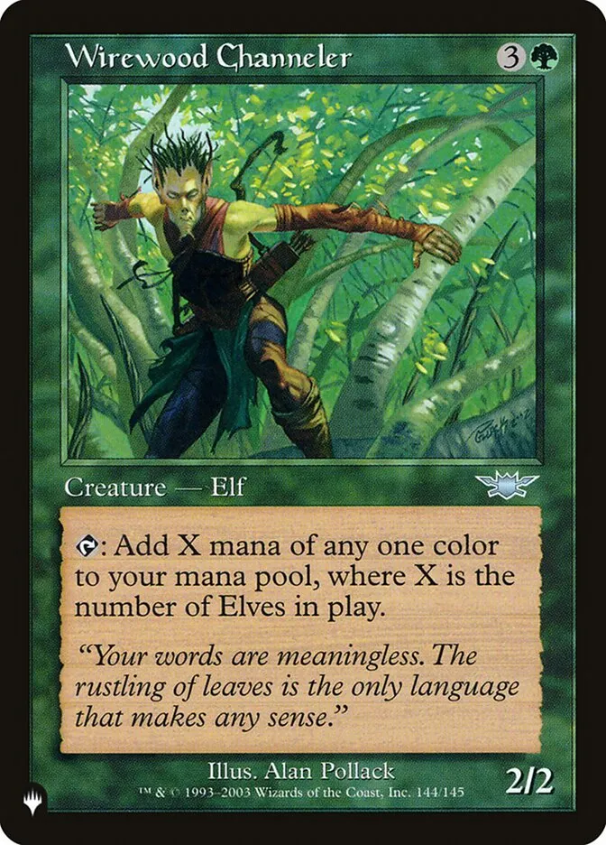 2020 The List Wirewood Channeler #LGN-144 uncommon card image