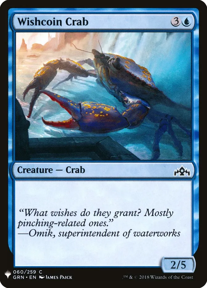2020 The List Wishcoin Crab #GRN-60 common card image