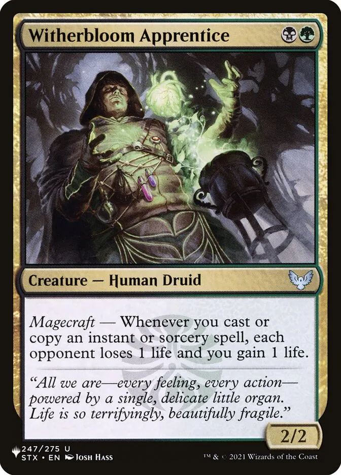 2020 The List Witherbloom Apprentice uncommon #STX-247 uncommon card image