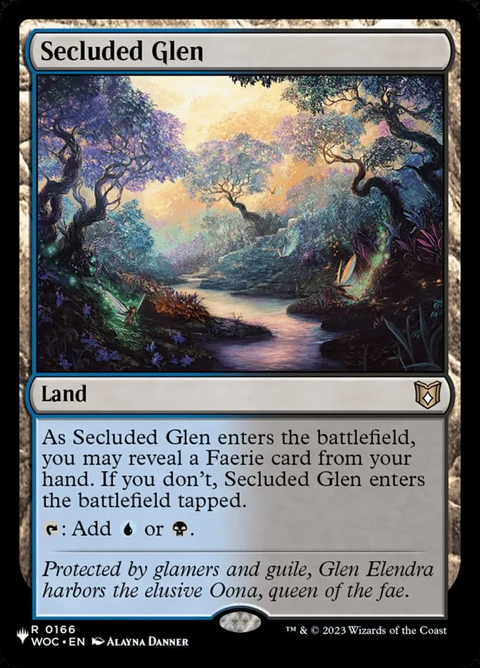 2020 The List Secluded Glen #WOC-166 rare card image