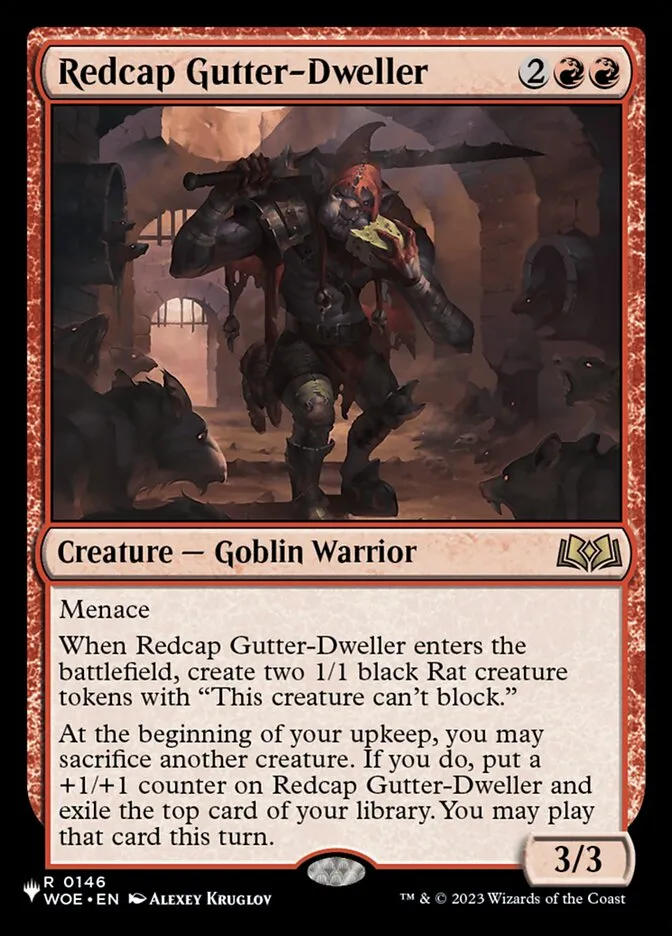 2020 The List Redcap Gutter-Dweller #WOE-146 rare card image