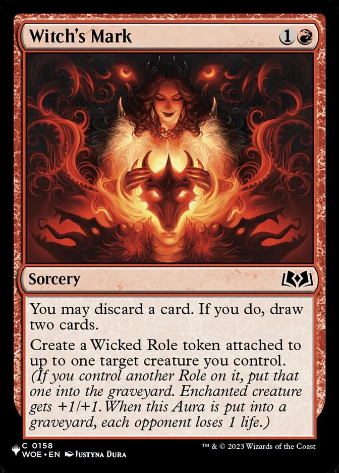 2020 The List Witch's Mark common #WOE-158 common card image
