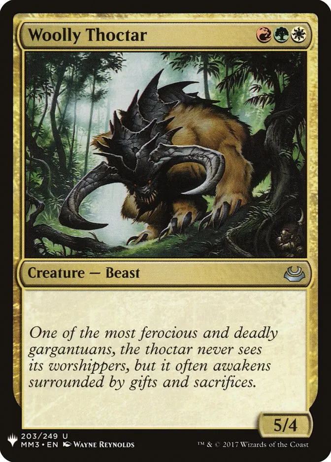 2020 The List Woolly Thoctar #MM3-203 uncommon card image