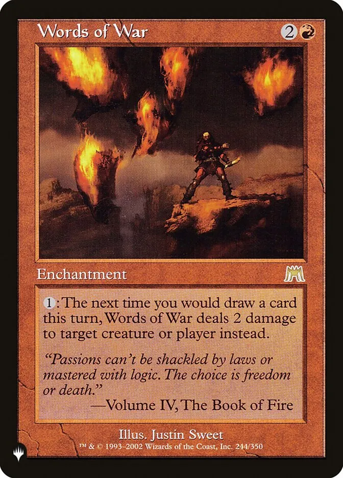 2020 The List Words of War #ONS-244 rare card image