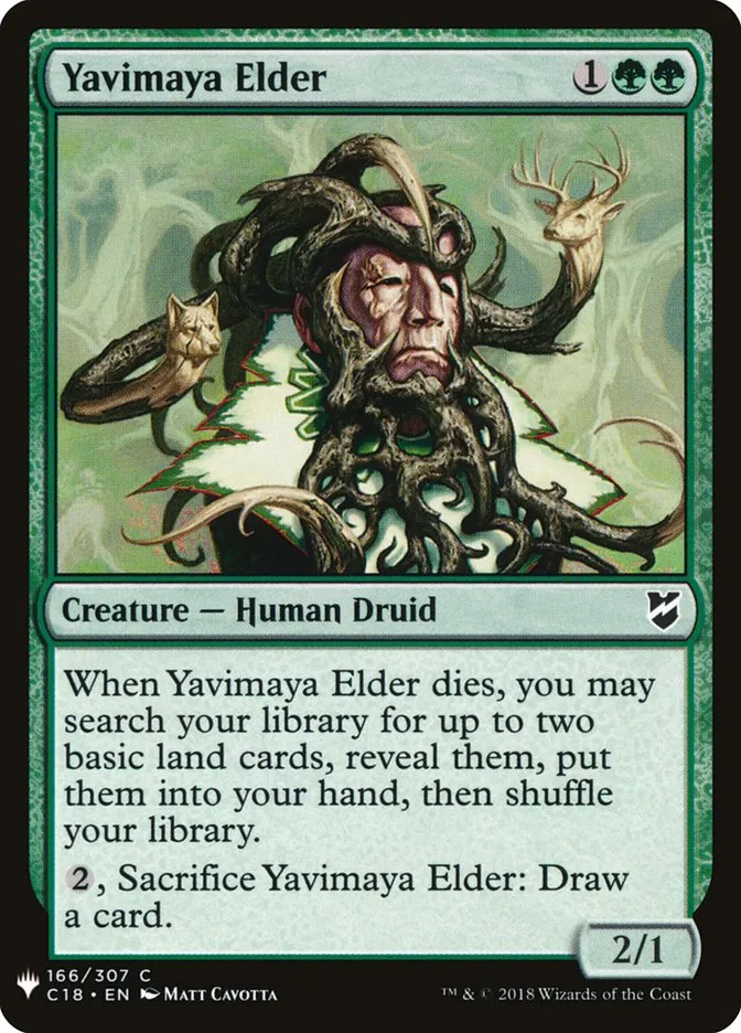 2020 The List Yavimaya Elder #C18-166 common card image