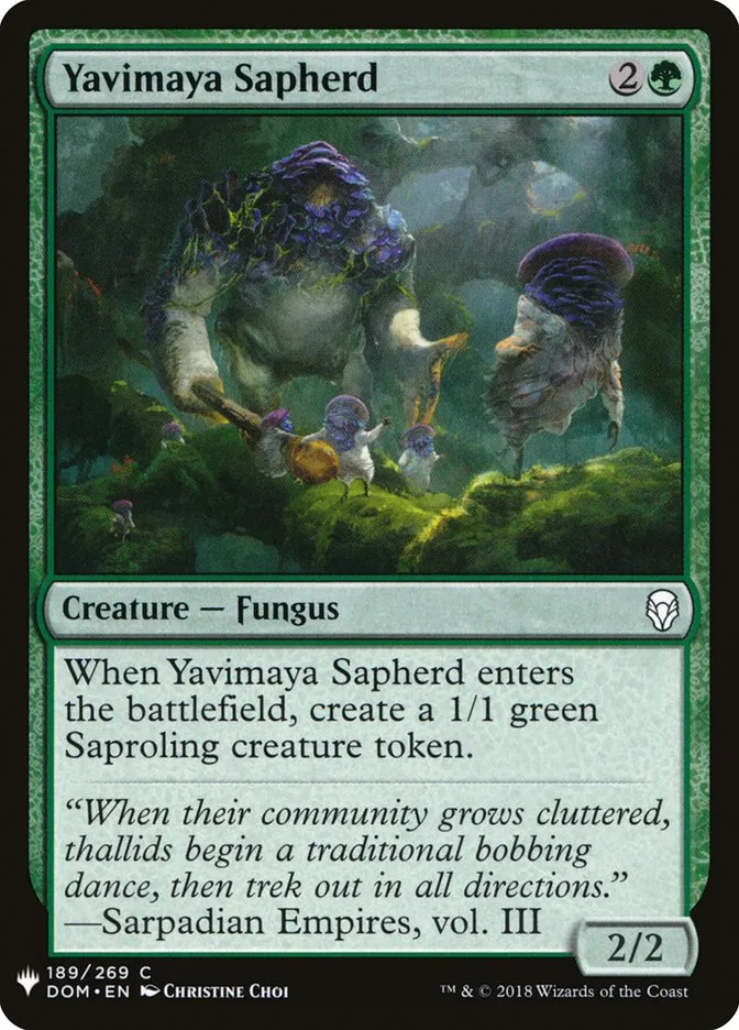 2020 The List Yavimaya Sapherd #DOM-189 common card image