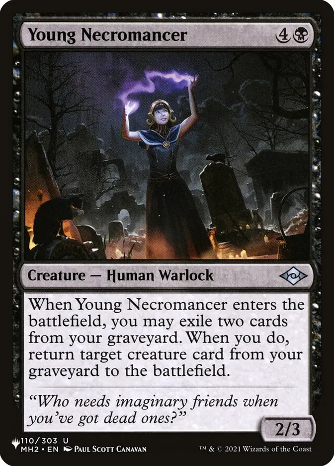 2020 The List Young Necromancer #MH2-110 uncommon card image