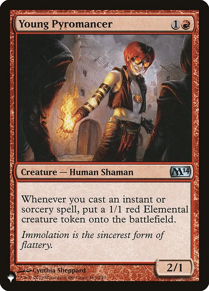2020 The List Young Pyromancer uncommon #M14-163 uncommon card image