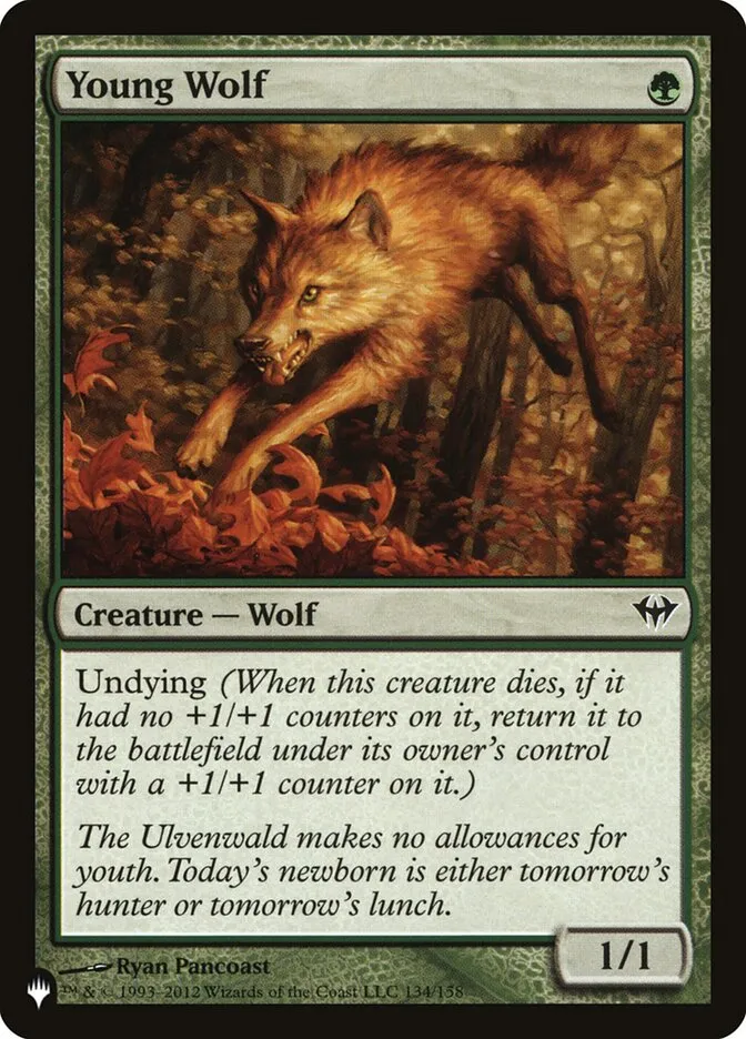 2020 The List Young Wolf common #DKA-134 common card image