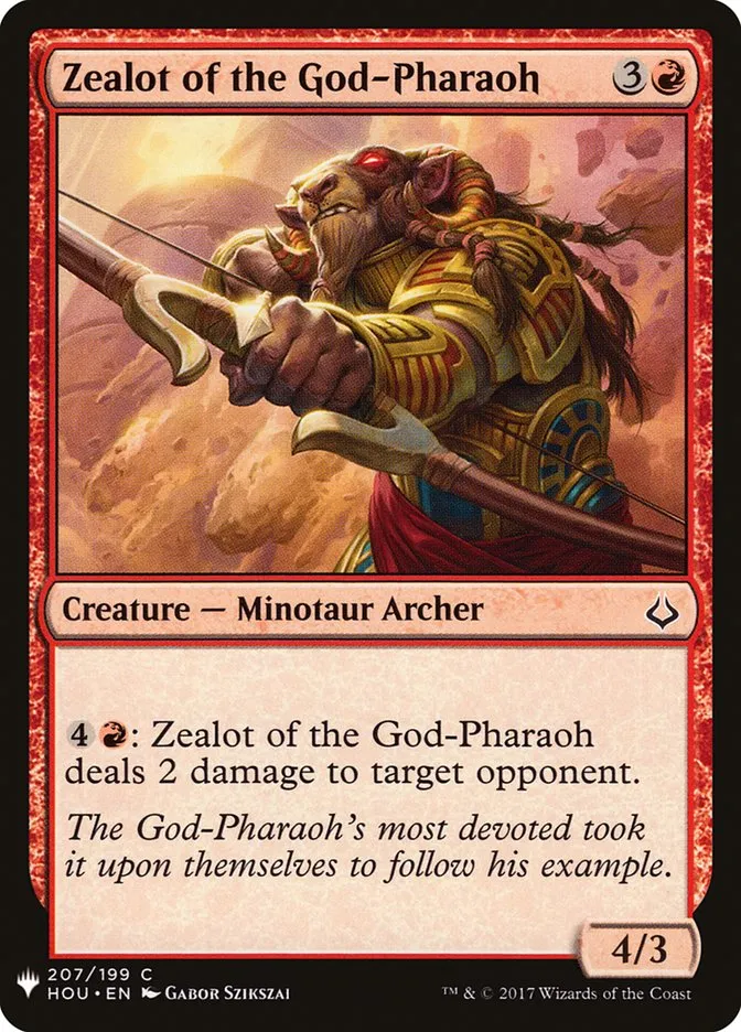 2020 The List Zealot of the God-Pharaoh #HOU-207 common card image