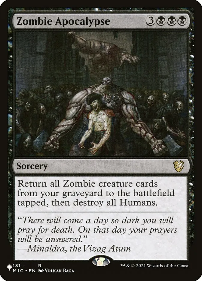 2020 The List Zombie Apocalypse #MIC-131 rare card image