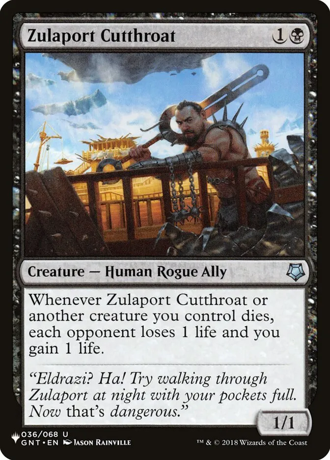 2020 The List Zulaport Cutthroat #GNT-36 uncommon card image