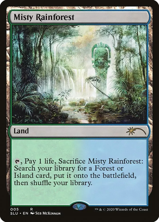 2020 Secret Lair: Ultimate Edition Misty Rainforest rare #5 rare card image