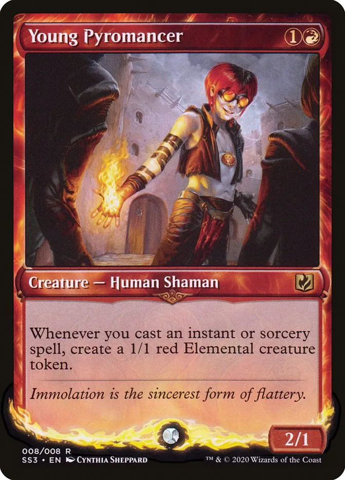 2020 Signature Spellbook: Chandra Young Pyromancer #8 rare card image
