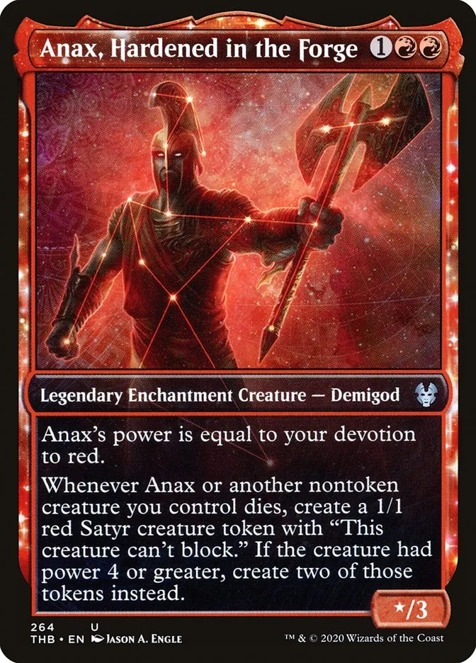 2020 Theros Beyond Death Anax, Hardened in the Forge [Promo] uncommon #264 uncommon card image